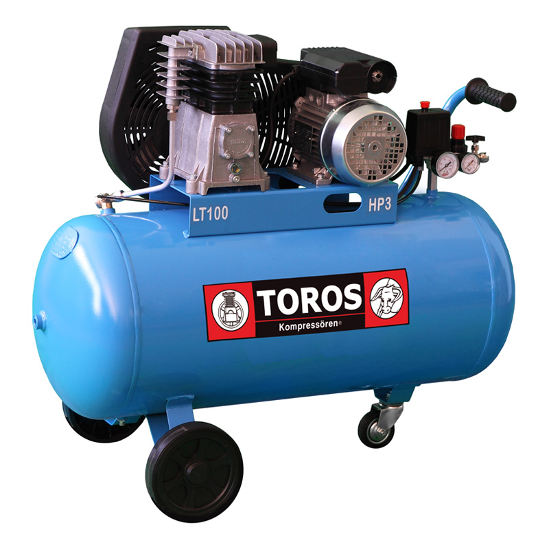 100Lt 3HP Αεροσυμπιεστής Αέρος Worker 3100 - TOROS 602025 (Με Ιμάντα - 230V)
