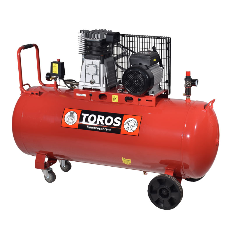 200Lt 3HP Αεροσυμπιεστής Αέρος - TOROS 602040 (Με Ιμάντα - 230V)