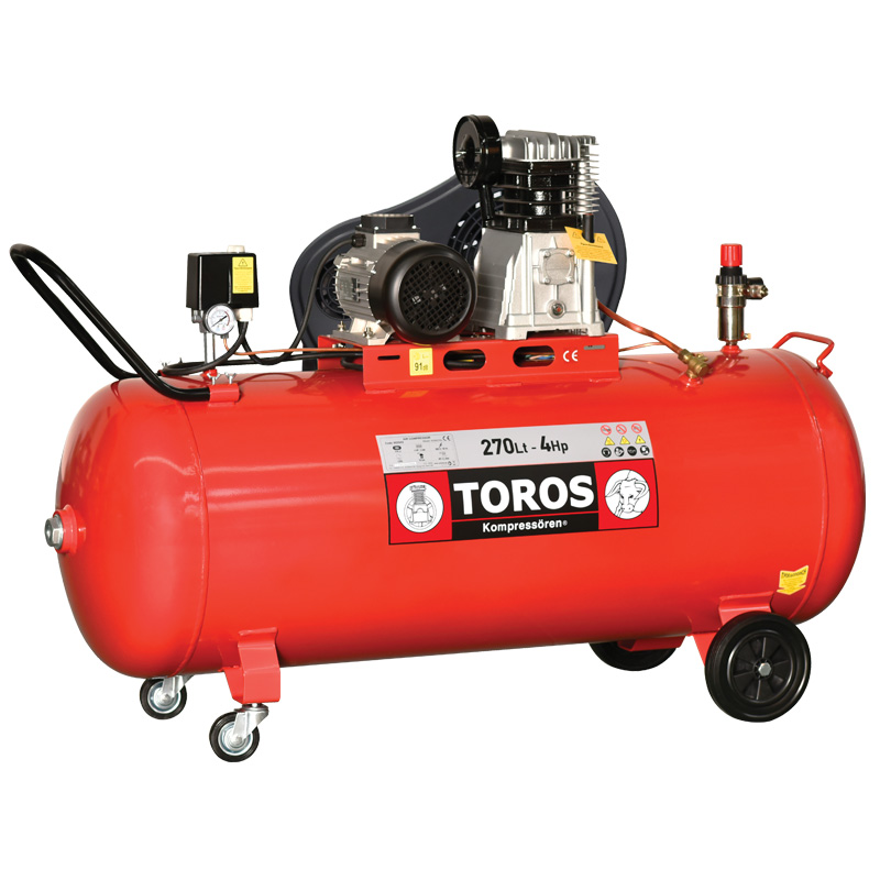 270Lt 4HP Αεροσυμπιεστής Αέρος - TOROS 602042 (Τριφασικός - 400V)