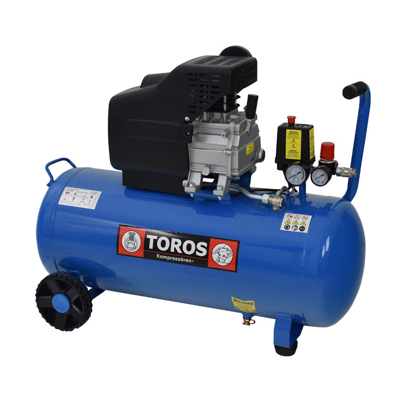 50Lt 2.5HP Αεροσυμπιεστής Μονομπλόκ - TOROS 602082 (Επαγωγικό Μοτέρ - Ελαιολίπαντος)