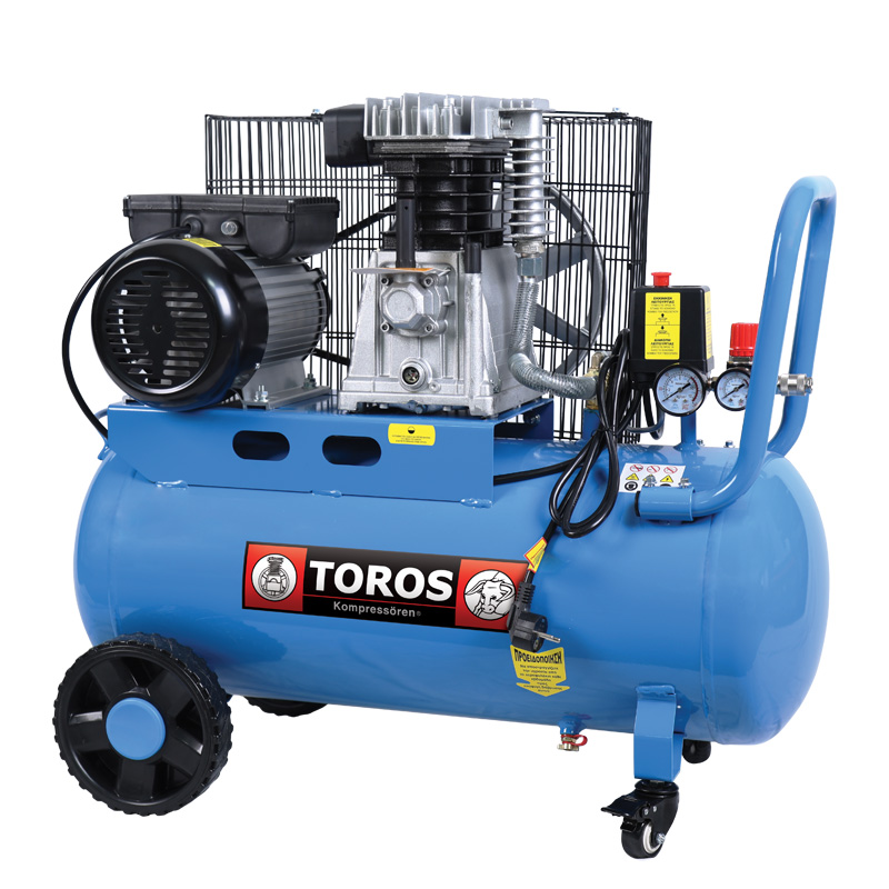 50Lt 3HP Αεροσυμπιεστής Αέρος - TOROS 602083 (Με Ιμάντα - 230V)