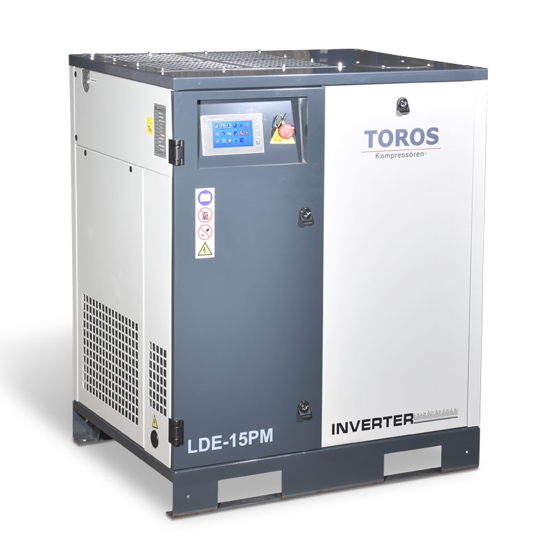 15HP Κοχλιοφόρος Αεροσυμπιεστής Inverter - TOROS 602113 (Τριφασικός - VSD Μόνιμου Μαγνήτη)