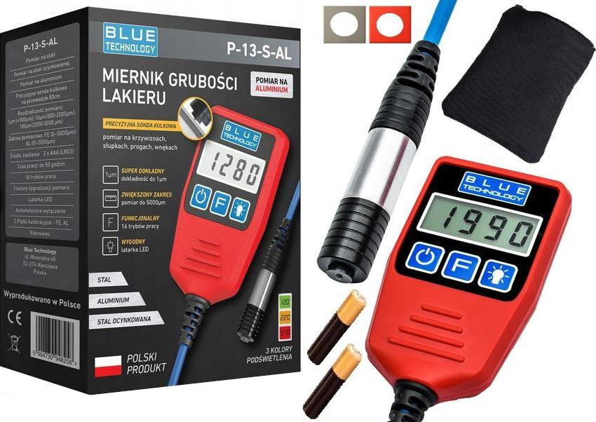 0-2000µm Μετρητής Πάχους Χρώματος P-13-S-AL BLUE TECHNOLOGY με Σπαστό Αισθητήρα
