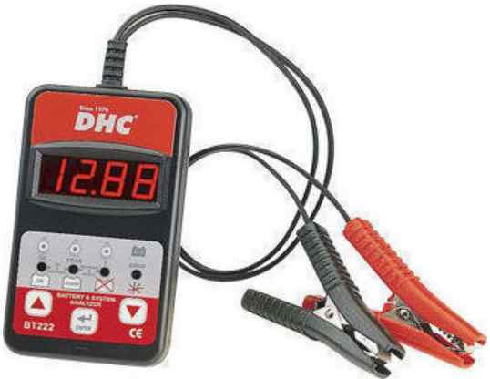 Ψηφιακό Battery Tester BT222 04.003.09 SPIN με Κροκοδειλάκια