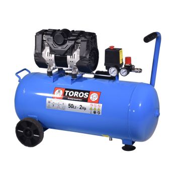 50Lt 2HP Αεροσυμπιεστής Semi-Silent (Oil-Free) - TOROS 602090 (10 Bar - High Flow)