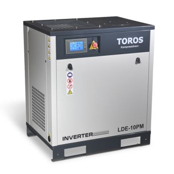 10HP Κοχλιοφόρος Αεροσυμπιεστής Inverter - TOROS 602112 (Τριφασικός - VSD Μόνιμου Μαγνήτη)