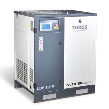 15HP Κοχλιοφόρος Αεροσυμπιεστής Inverter - TOROS 602113 (Τριφασικός - VSD Μόνιμου Μαγνήτη)