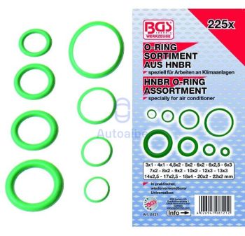 Σετ O-Ring Κλιματισμού HNBR 225 Τεμαχίων 8121 BGS