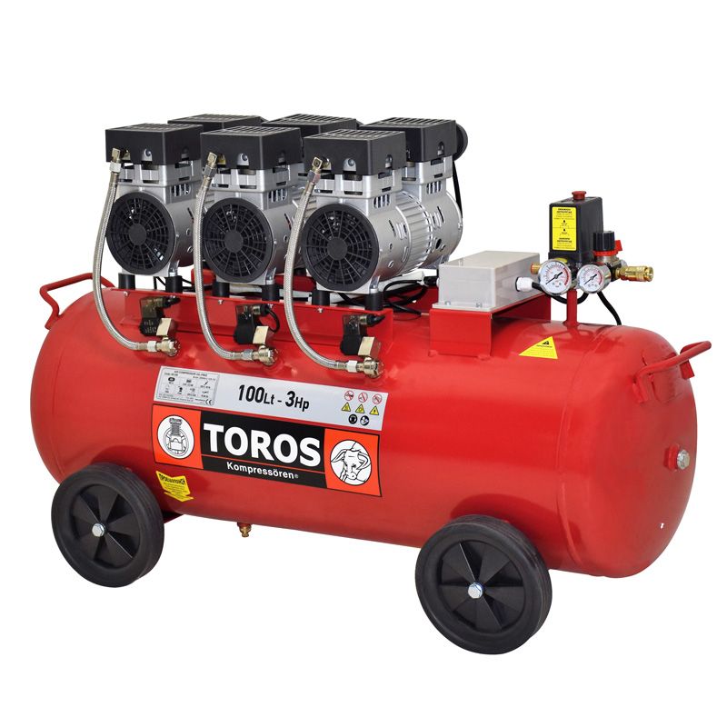 100Lt 3HP Αεροσυμπιεστής Χαμηλού Θορύβου - TOROS 40128 (Brushless - Oil Free) Φωτογραφία από 100Lt 3HP Αεροσυμπιεστής Χαμηλού Θορύβου - TOROS 40128 (Brushless - Oil Free)