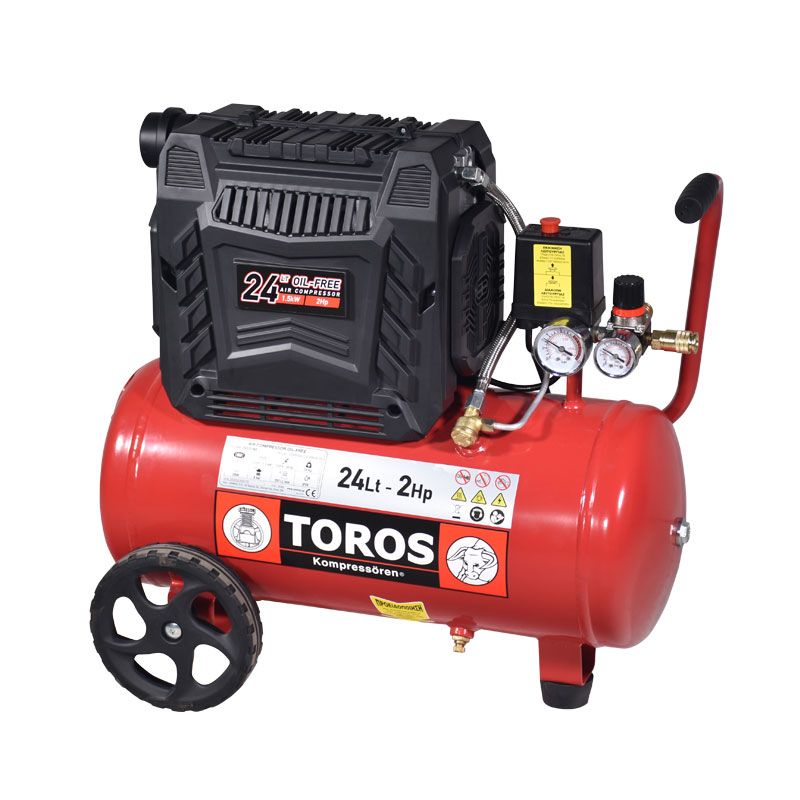 24Lt 2HP Αεροσυμπιεστής Μειωμένου Θορύβου (Χωρίς Λάδι) - TOROS 602048 (Χωρίς Καρβουνάκια - Υψηλής Ροής) Φωτογραφία από 24Lt 2HP Αεροσυμπιεστής Μειωμένου Θορύβου (Χωρίς Λάδι) - TOROS 602048 (Χωρίς Καρβουνάκια - Υψηλής Ροής)