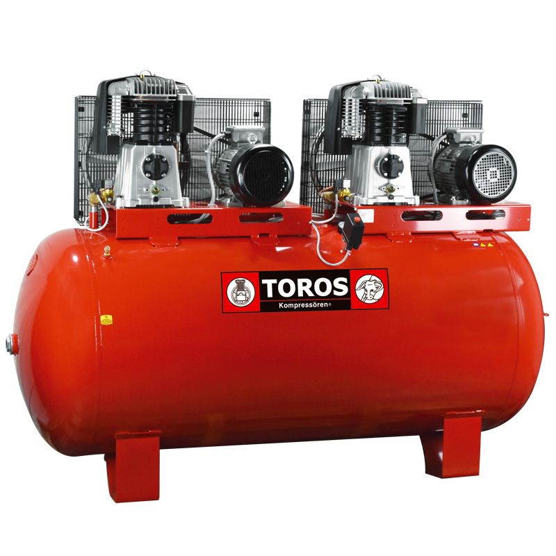 900Lt 20HP (2x10HP) Αεροσυμπιεστής Tandem - TOROS 602075 (Τριφασικός - Κεφαλές BK120) Φωτογραφία από 900Lt 20HP (2x10HP) Αεροσυμπιεστής Tandem - TOROS 602075 (Τριφασικός - Κεφαλές BK120)