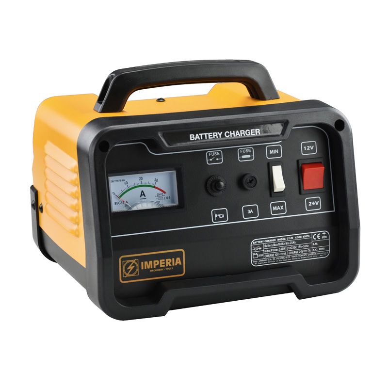 12V/24V Φορτιστής Μπαταριών Μολύβδου - IMPERIA CT-20 (Κωδ. 65678 - 20Amp) Φωτογραφία από 12V/24V Φορτιστής Μπαταριών Μολύβδου - IMPERIA CT-20 (Κωδ. 65678 - 20Amp)